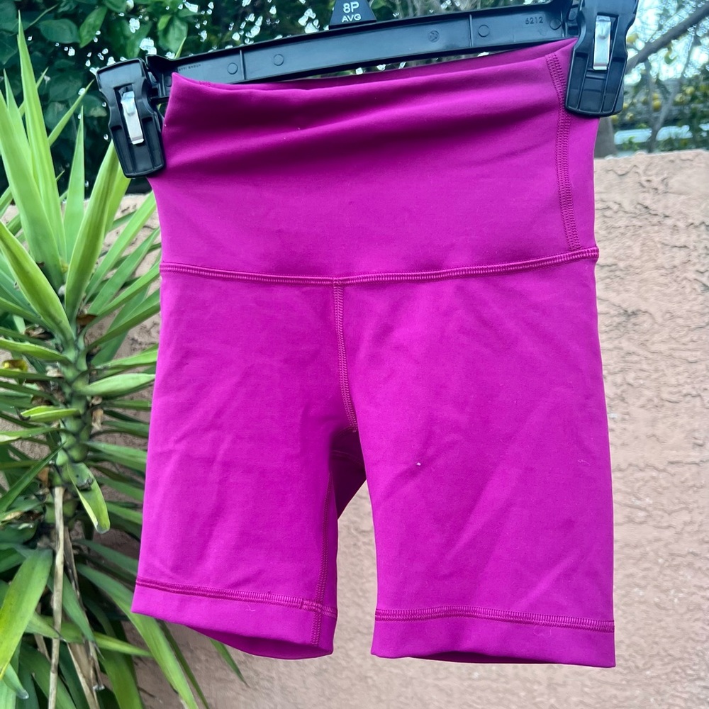 Lululemon hot pink biker shorts
